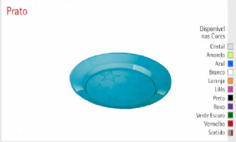 PLASTILANIA - PRATO MASTER 021 AZUL - CX.30X10UN