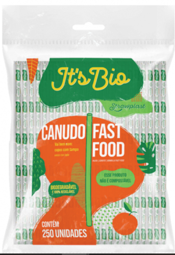 STRAW - CANUDO BIO FAST FOOD SACHE 06MM (CS-894) - CX.12X250UN