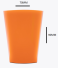 PLASTILANIA - COPO PIC-200 LARANJA NEON - CX.60X10UN